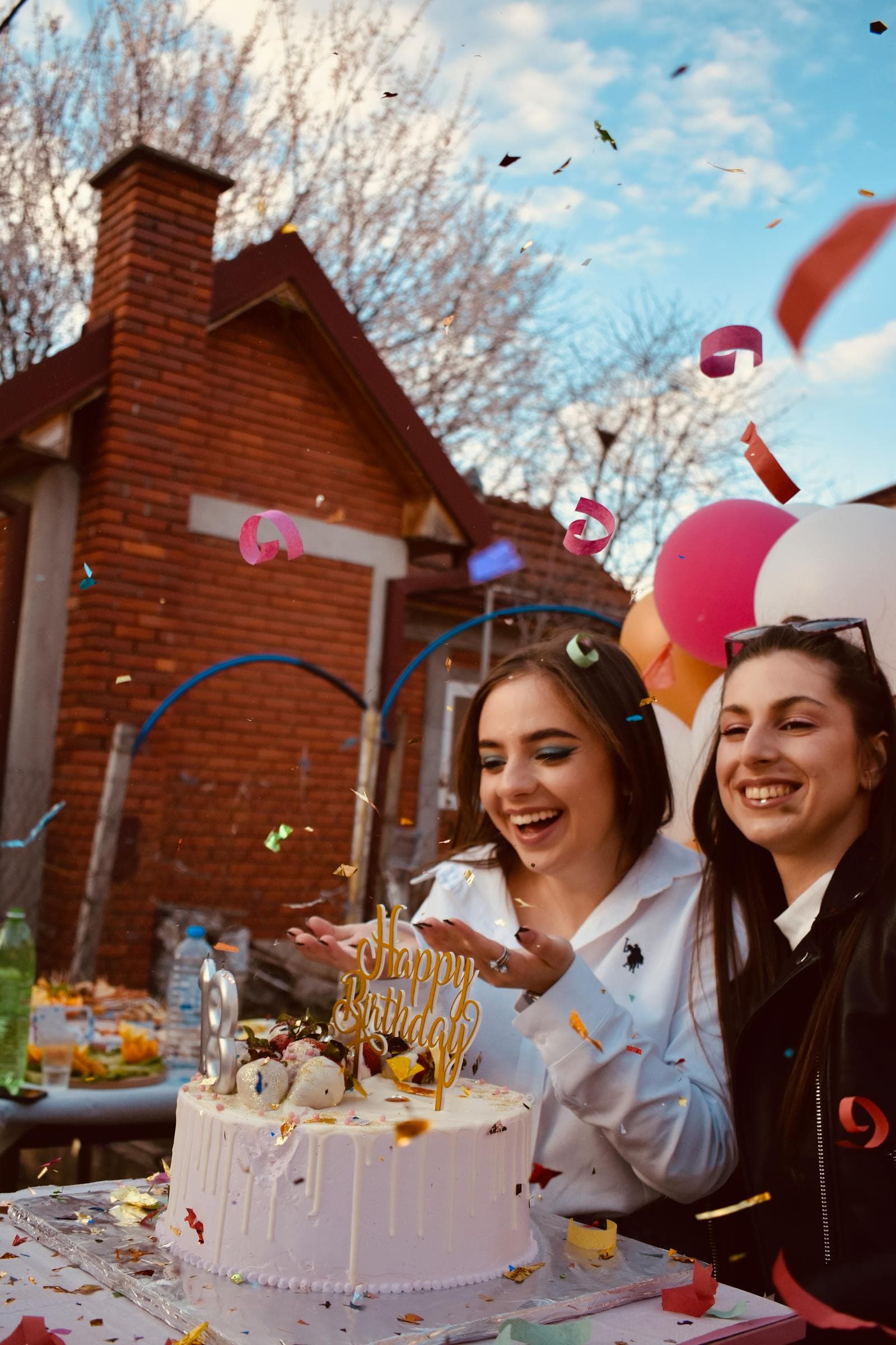 Outdoor celebration with friends and family